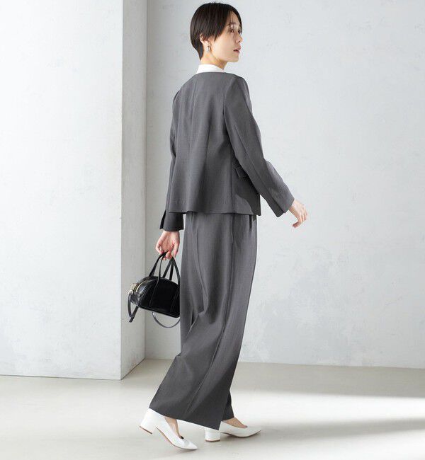 SHIPS for women「〈接触冷感/UVカット〉 シャドー サッカー ワイド パンツ(セットアップ対応) ◇」|その他|