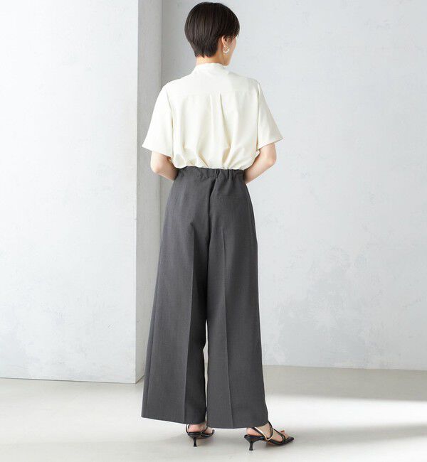 SHIPS for women「〈接触冷感/UVカット〉 シャドー サッカー ワイド パンツ(セットアップ対応) ◇」|その他|