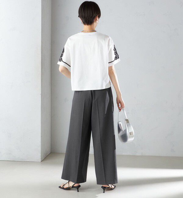 SHIPS for women「〈接触冷感/UVカット〉 シャドー サッカー ワイド パンツ(セットアップ対応) ◇」|その他|