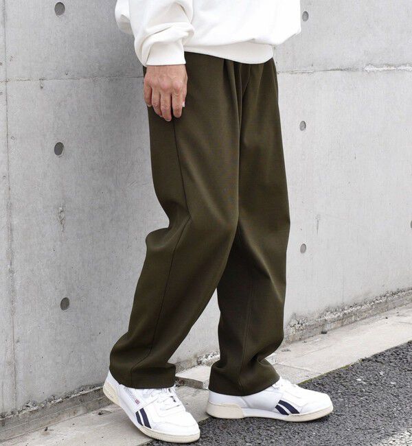 SHIPS any「SHIPS any: SOLOTEX(R) 2タック ウーリック セミワイド イージーパンツ （セットアップ対応）◇」|その他|オリーブ