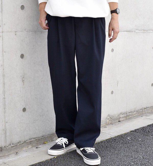 SHIPS any「SHIPS any: SOLOTEX(R) 2タック ウーリック セミワイド イージーパンツ （セットアップ対応）◇」|その他|ネイビー