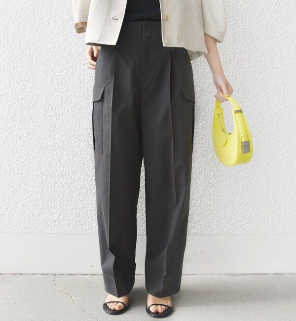 SHIPS for women「〈洗濯機可能〉ポリエステル 麻 カーゴ パンツ」|その他|