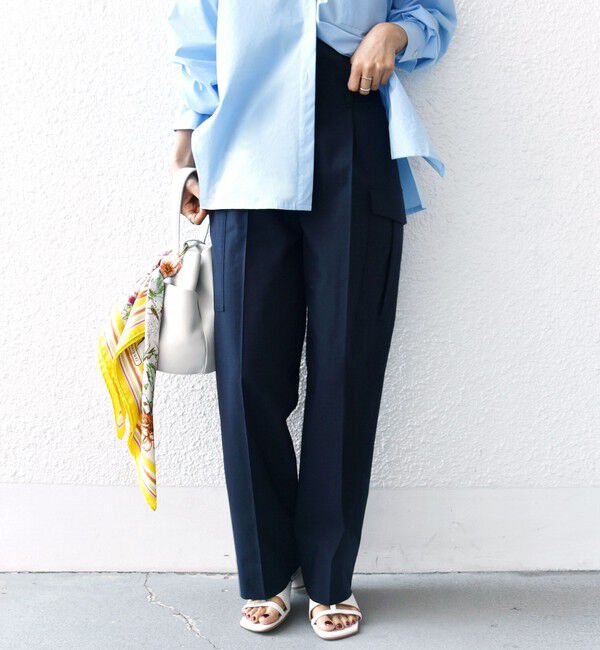 SHIPS for women「〈洗濯機可能〉ポリエステル 麻 カーゴ パンツ」|その他|