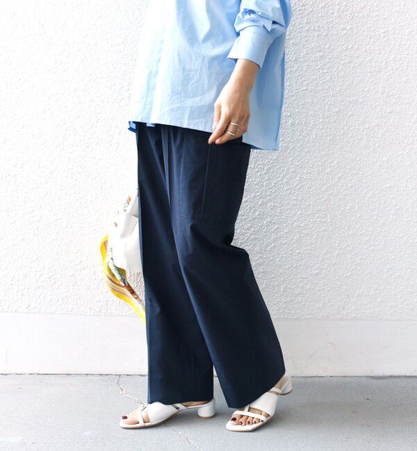 SHIPS for women「〈洗濯機可能〉ポリエステル 麻 カーゴ パンツ」|その他|