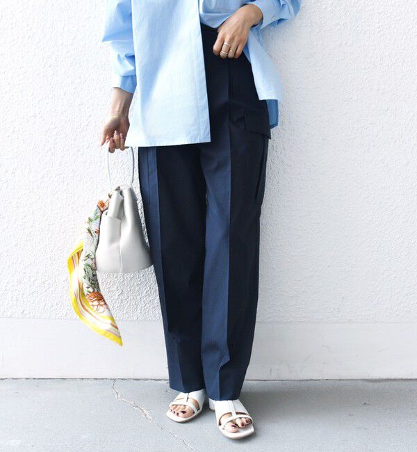 SHIPS for women「〈洗濯機可能〉ポリエステル 麻 カーゴ パンツ」|その他|