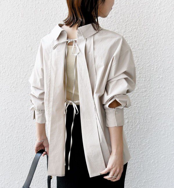 SHIPS for women「【WEB限定】〈洗濯機可能〉バックデザイン レギュラーカラー シャツ」|シャツ・ブラウス|