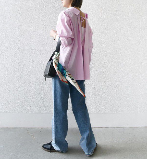 SHIPS for women「【WEB限定】〈洗濯機可能〉バックデザイン レギュラーカラー シャツ」|シャツ・ブラウス|