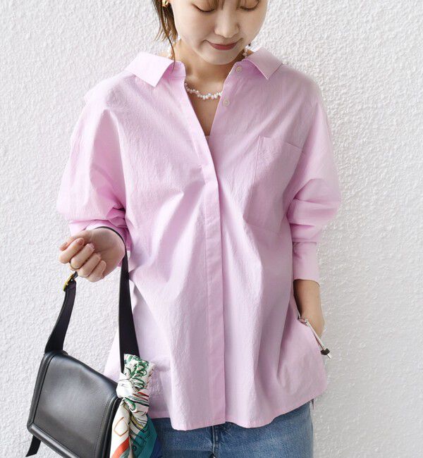 SHIPS for women「【WEB限定】〈洗濯機可能〉バックデザイン レギュラーカラー シャツ」|シャツ・ブラウス|