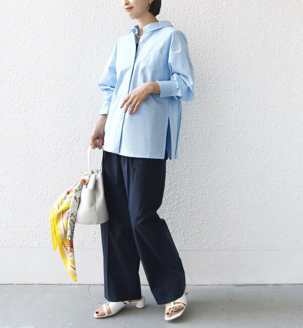 SHIPS for women「【WEB限定】〈洗濯機可能〉バックデザイン レギュラーカラー シャツ」|シャツ・ブラウス|