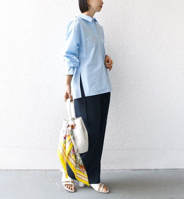 SHIPS for women「【WEB限定】〈洗濯機可能〉バックデザイン レギュラーカラー シャツ」|シャツ・ブラウス|