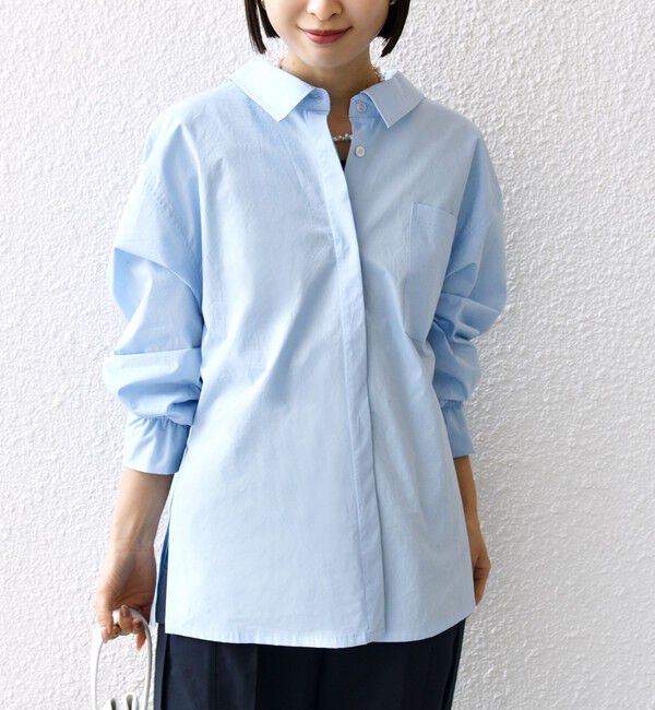 SHIPS for women「【WEB限定】〈洗濯機可能〉バックデザイン レギュラーカラー シャツ」|シャツ・ブラウス|