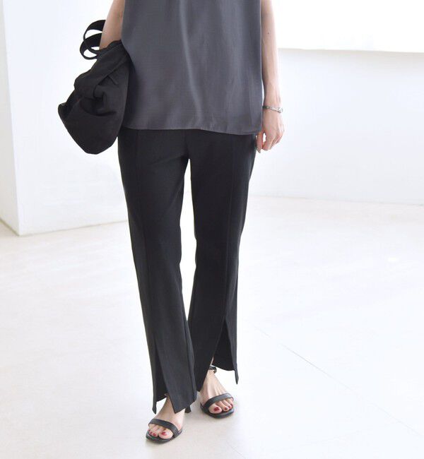 quaranciel「quaranciel:〈接触冷感/汗染み防止加工/洗濯機可能〉スリット イージー パンツ」|その他|