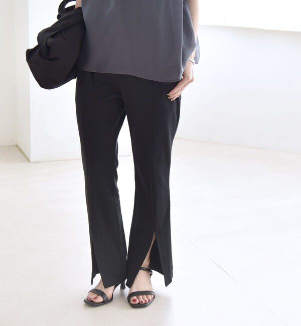 quaranciel「quaranciel:〈接触冷感/汗染み防止加工/洗濯機可能〉スリット イージー パンツ」|その他|