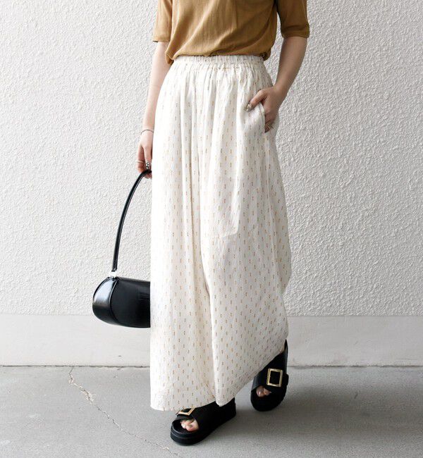 SHIPS any「SHIPS any:〈洗濯機可能〉ラメ ドビー ギャザー ワイド パンツ」|その他|