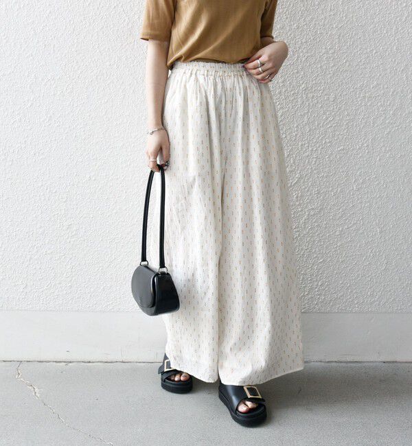 SHIPS any「SHIPS any:〈洗濯機可能〉ラメ ドビー ギャザー ワイド パンツ」|その他|