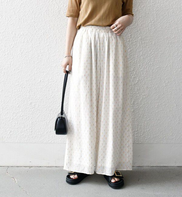 SHIPS any「SHIPS any:〈洗濯機可能〉ラメ ドビー ギャザー ワイド パンツ」|その他|