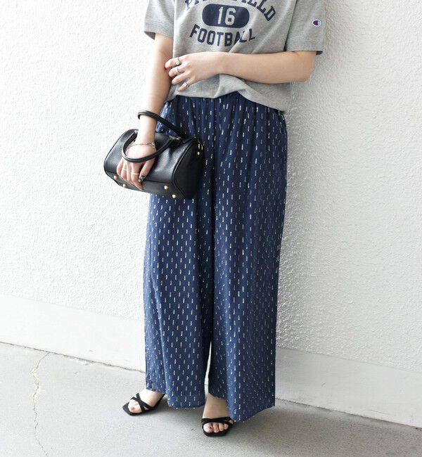 SHIPS any「SHIPS any:〈洗濯機可能〉ラメ ドビー ギャザー ワイド パンツ」|その他|