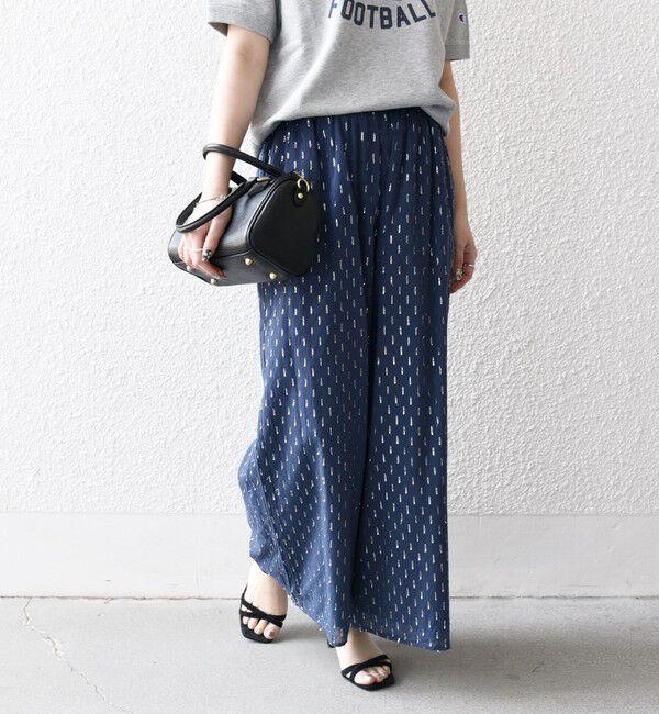 SHIPS any「SHIPS any:〈洗濯機可能〉ラメ ドビー ギャザー ワイド パンツ」|その他|