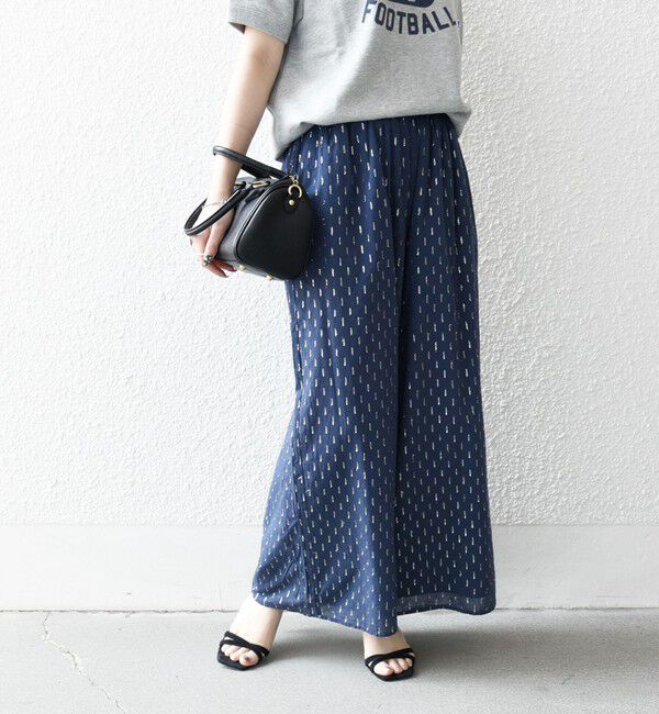 SHIPS any「SHIPS any:〈洗濯機可能〉ラメ ドビー ギャザー ワイド パンツ」|その他|