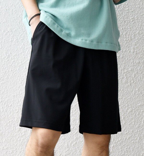 SHIPS any「【WEB限定】SHIPS any:〈接触冷感〉ストレッチ ナイロン イージー ショーツ(セットアップ対応)◇」|その他|ブラック