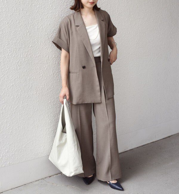 SHIPS Colors 「SHIPS Colors:〈洗濯機可能〉クリスピー タック ワイドパンツ(セットアップ対応可能)」|その他|