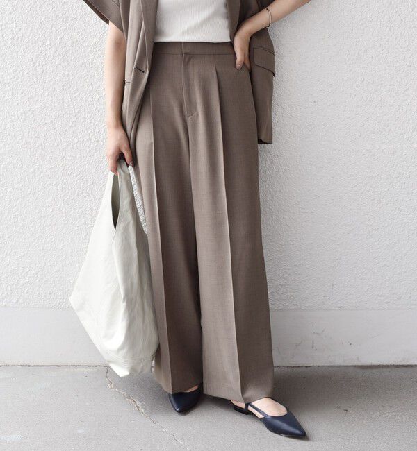 SHIPS Colors 「SHIPS Colors:〈洗濯機可能〉クリスピー タック ワイドパンツ(セットアップ対応可能)」|その他|