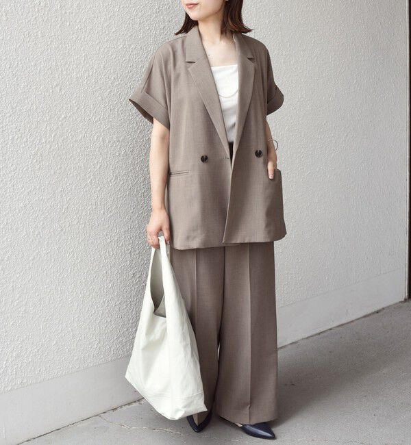 SHIPS Colors 「SHIPS Colors:〈洗濯機可能〉クリスピー タック ワイドパンツ(セットアップ対応可能)」|その他|