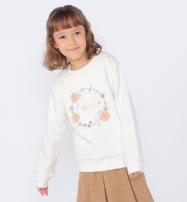 SHIPS KIDS「SHIPS KIDS:100～130cm /ミュージック フラワー スウェット」|スウェット・ジャージ|