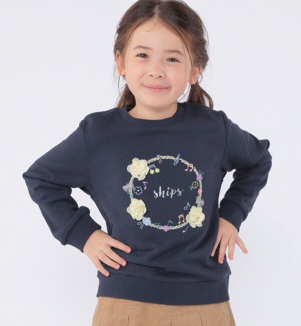 SHIPS KIDS「SHIPS KIDS:100～130cm /ミュージック フラワー スウェット」|スウェット・ジャージ|