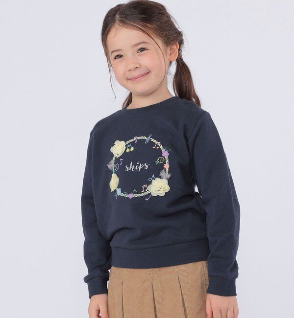 SHIPS KIDS「SHIPS KIDS:100～130cm /ミュージック フラワー スウェット」|スウェット・ジャージ|