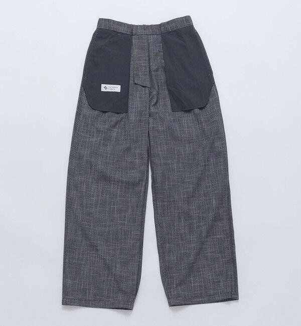 SHIPS「City Ambient Products: チェック＆ストライプ 2タック ワイド スラックス」|スラックス|