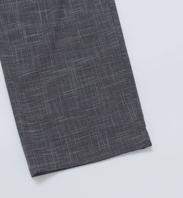 SHIPS「City Ambient Products: チェック＆ストライプ 2タック ワイド スラックス」|スラックス|