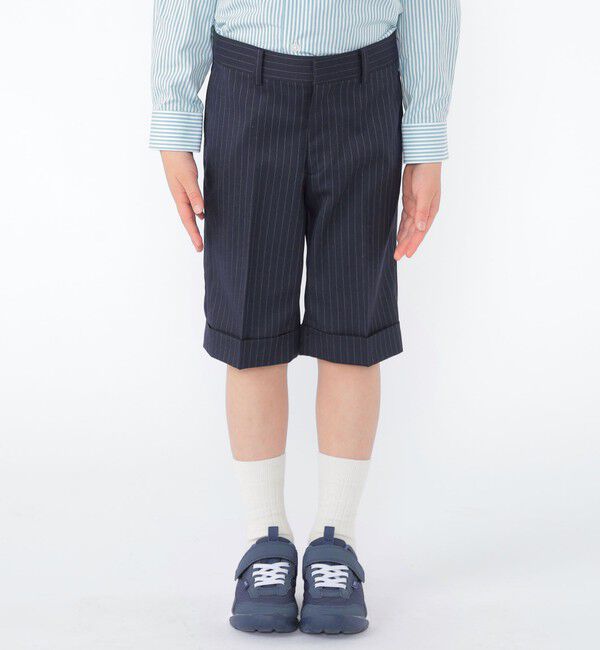 SHIPS KIDS「SHIPS KIDS:110～130cm /セレモニー ネイビー ストライプ スラックス ショーツ」|その他|ネイビー