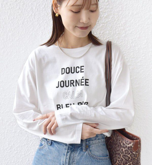 SHIPS for women「《予約》ロング スリーブ プリント TEE」|Tシャツ・カットソー|