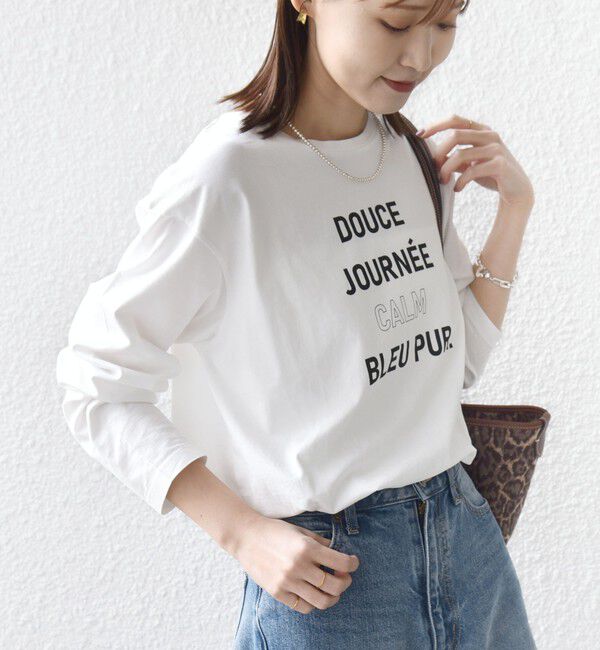 SHIPS for women「《予約》ロング スリーブ プリント TEE」|Tシャツ・カットソー|