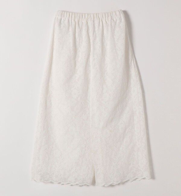 SHIPS any「SHIPS any:〈手洗い可能〉フラワー メッシュ レース タック セミフレア スカート」|スカート|