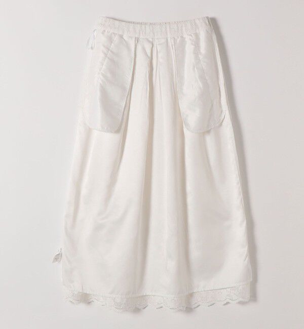 SHIPS any「SHIPS any:〈手洗い可能〉フラワー メッシュ レース タック セミフレア スカート」|スカート|