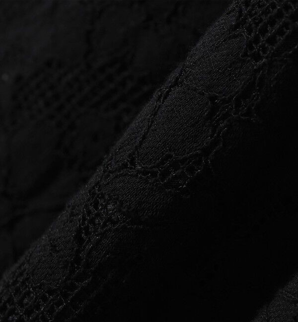 SHIPS any「SHIPS any:〈手洗い可能〉フラワー メッシュ レース タック セミフレア スカート」|スカート|