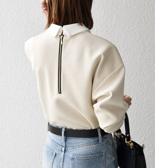 SHIPS any「《予約》SHIPS any:〈洗濯機可能〉ダンボール バイカラー プルオーバー」|Tシャツ・カットソー|