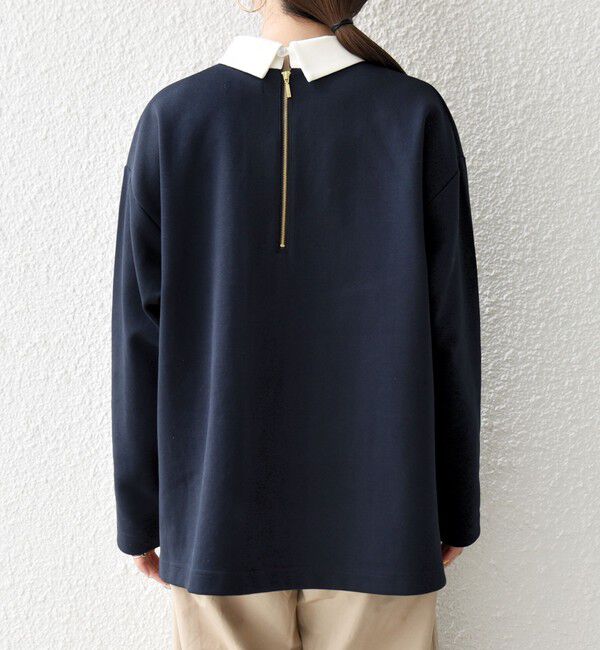 SHIPS any「《予約》SHIPS any:〈洗濯機可能〉ダンボール バイカラー プルオーバー」|Tシャツ・カットソー|