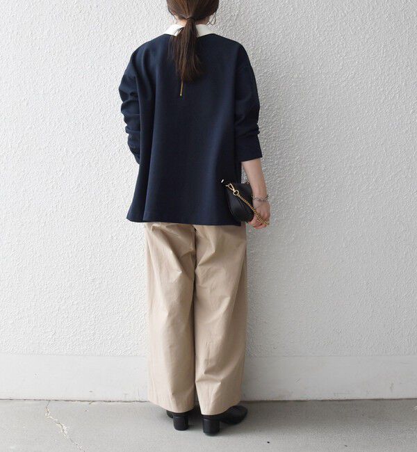 SHIPS any「《予約》SHIPS any:〈洗濯機可能〉ダンボール バイカラー プルオーバー」|Tシャツ・カットソー|