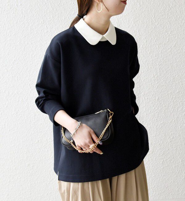 SHIPS any「《予約》SHIPS any:〈洗濯機可能〉ダンボール バイカラー プルオーバー」|Tシャツ・カットソー|