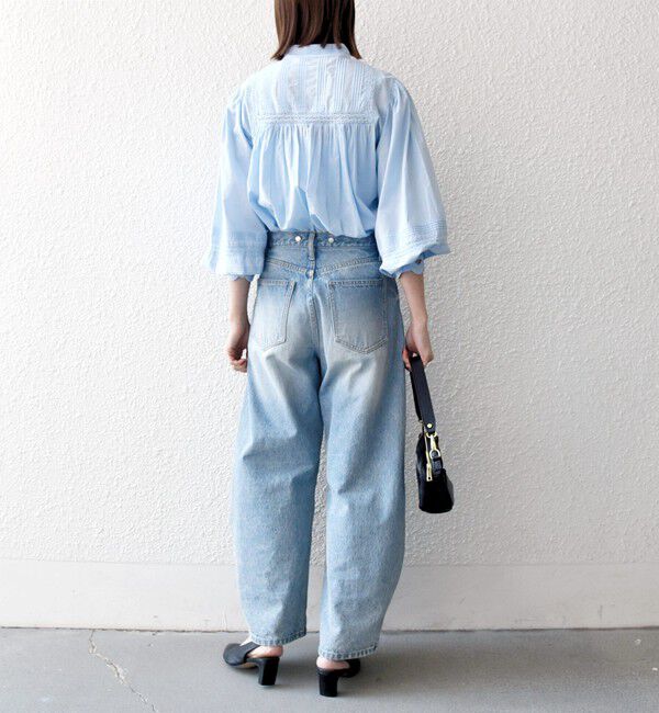 SHIPS any「《予約》SHIPS any:〈洗濯機可能〉キャンブリック スタンドカラー レース シャツ ブラウス」|シャツ・ブラウス|