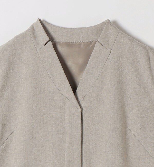 SHIPS any「《予約》SHIPS any:〈洗濯機可能〉シャーク Vネック Iライン ロング ワンピース」|ワンピース|