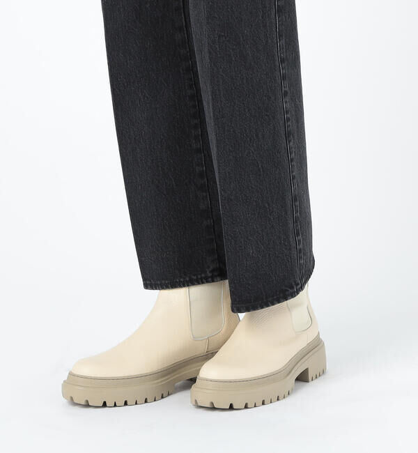 MACPHEE「コットンブラックデニム ブーツカットパンツ」|デニム|