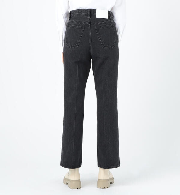 MACPHEE「コットンブラックデニム ブーツカットパンツ」|デニム|