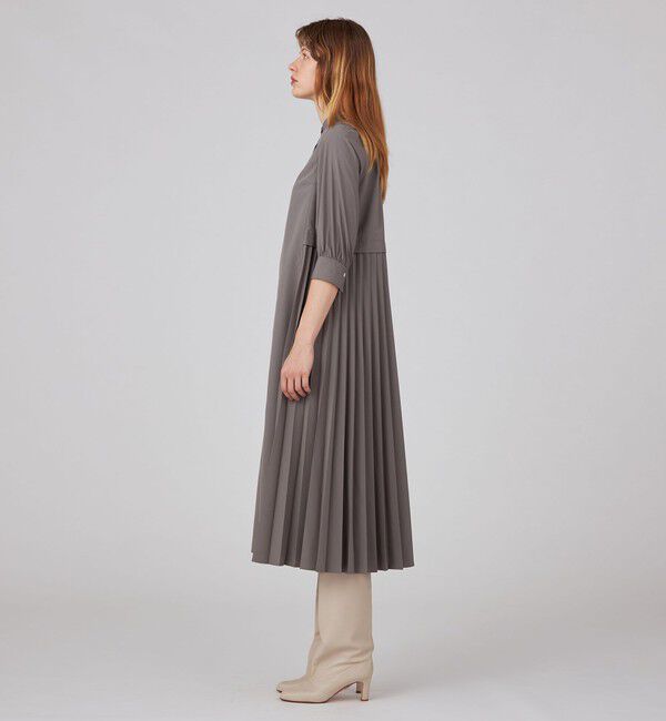 Ballsey「スパンブロード バックプリーツシャツワンピース」|ワンピース|