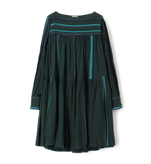 TOMORROWLAND BUYING WEAR「BODICE STUDIO ティアードドレス」|ワンピース|58 ダークグリーン系