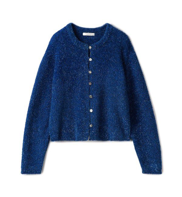 MACPHEE「ルレックスシェニール クルーネックカーディガン」|カーディガン|65 ブルー