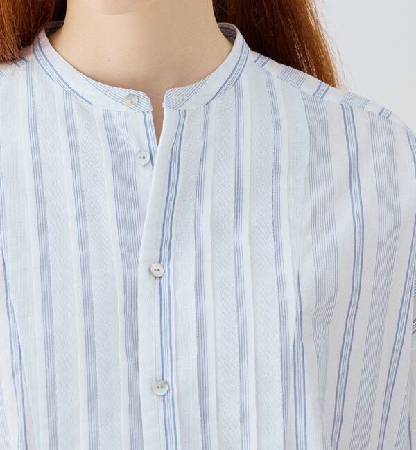 GALERIE VIE「コットン スタンドカラー ブザムシャツ」|シャツ・ブラウス|